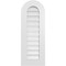 Ekena Millwork Round Top Surface Mount PVC Gable Vent: Functional, w/ 3-1/2"W x 1"P Standard Frame, 14"W x 38"H GVPRT14X3801SF - alternate 1